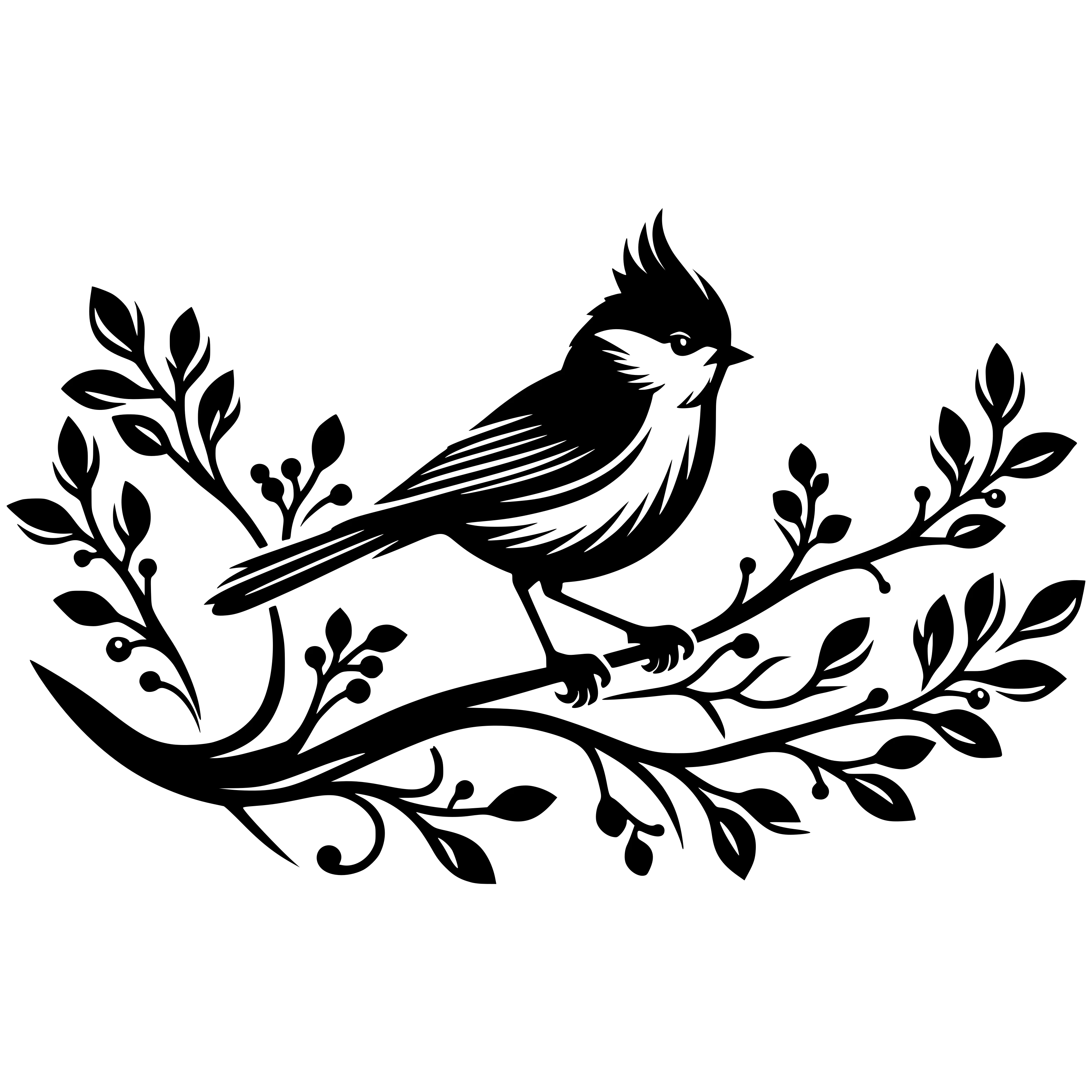 Free Bird On Branch Svg Free Bird On Branch Svg