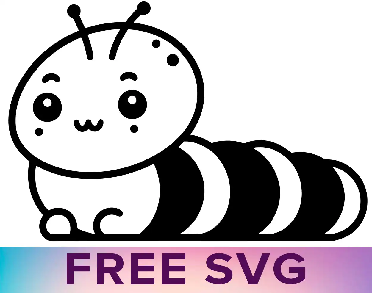 Free Cute Caterpillar Svg