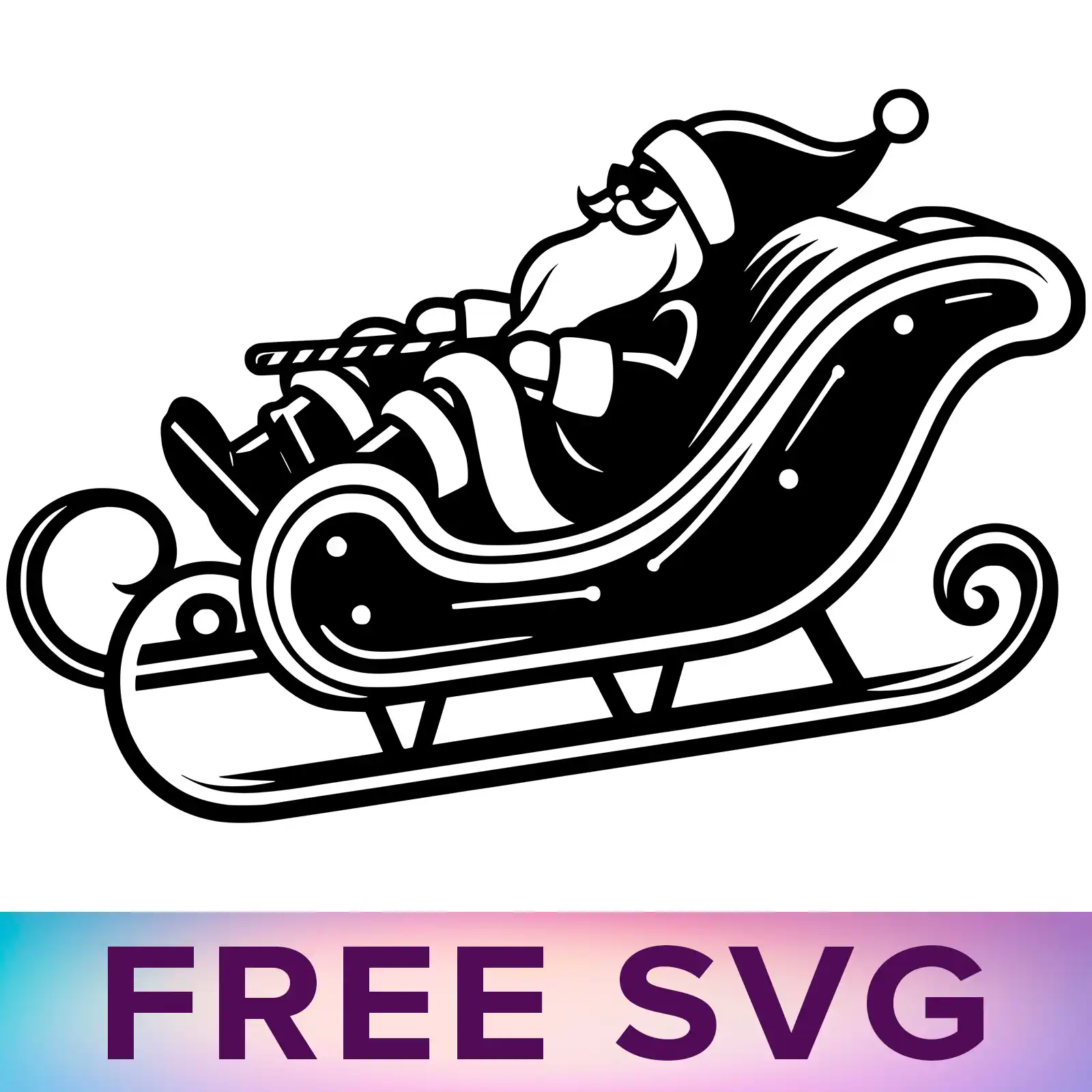 Free Santa Sleigh Svg