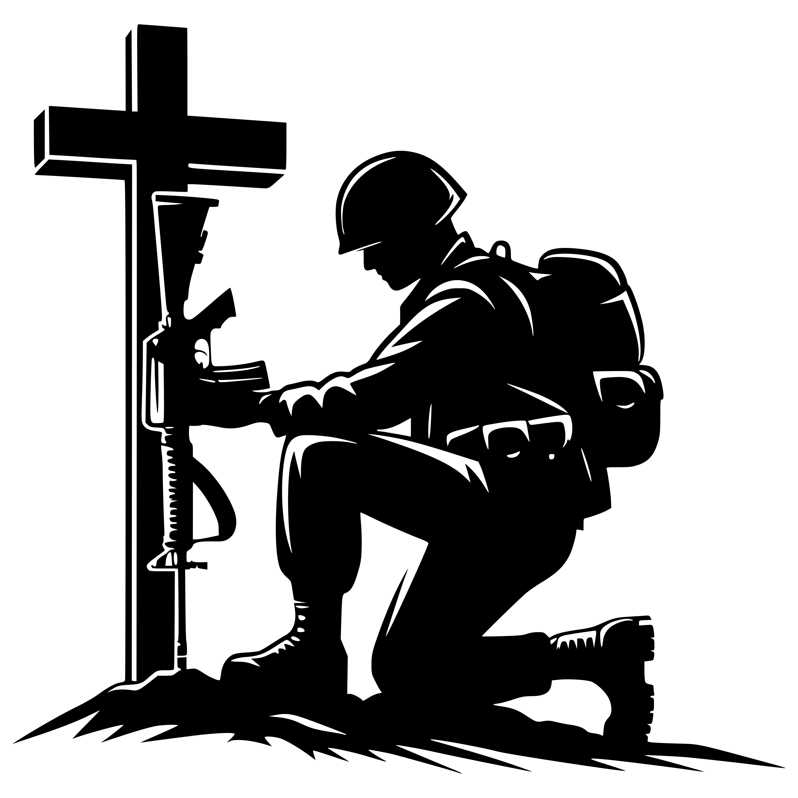 Free Kneeling Soldier Svg