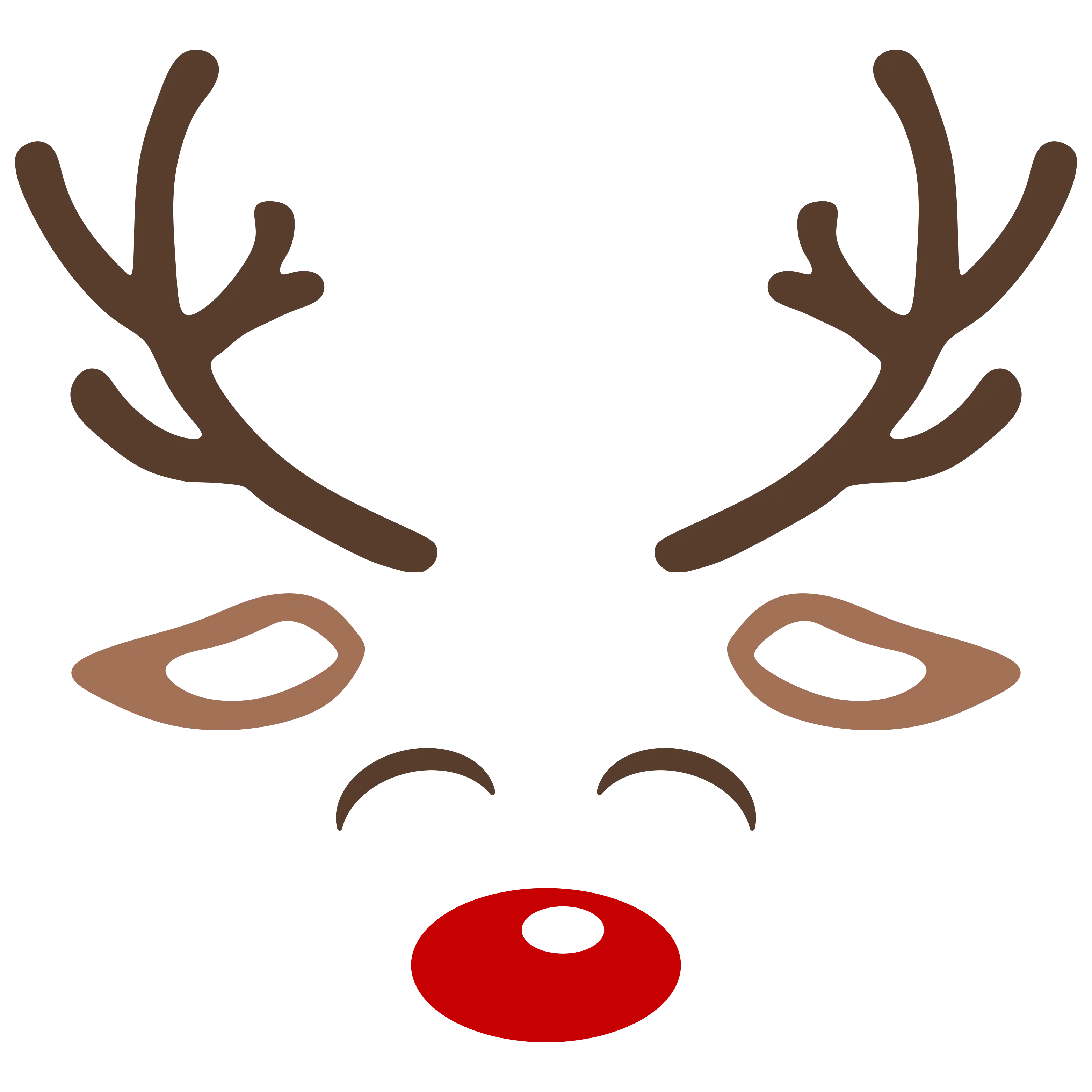 Free Reindeer Face Svg