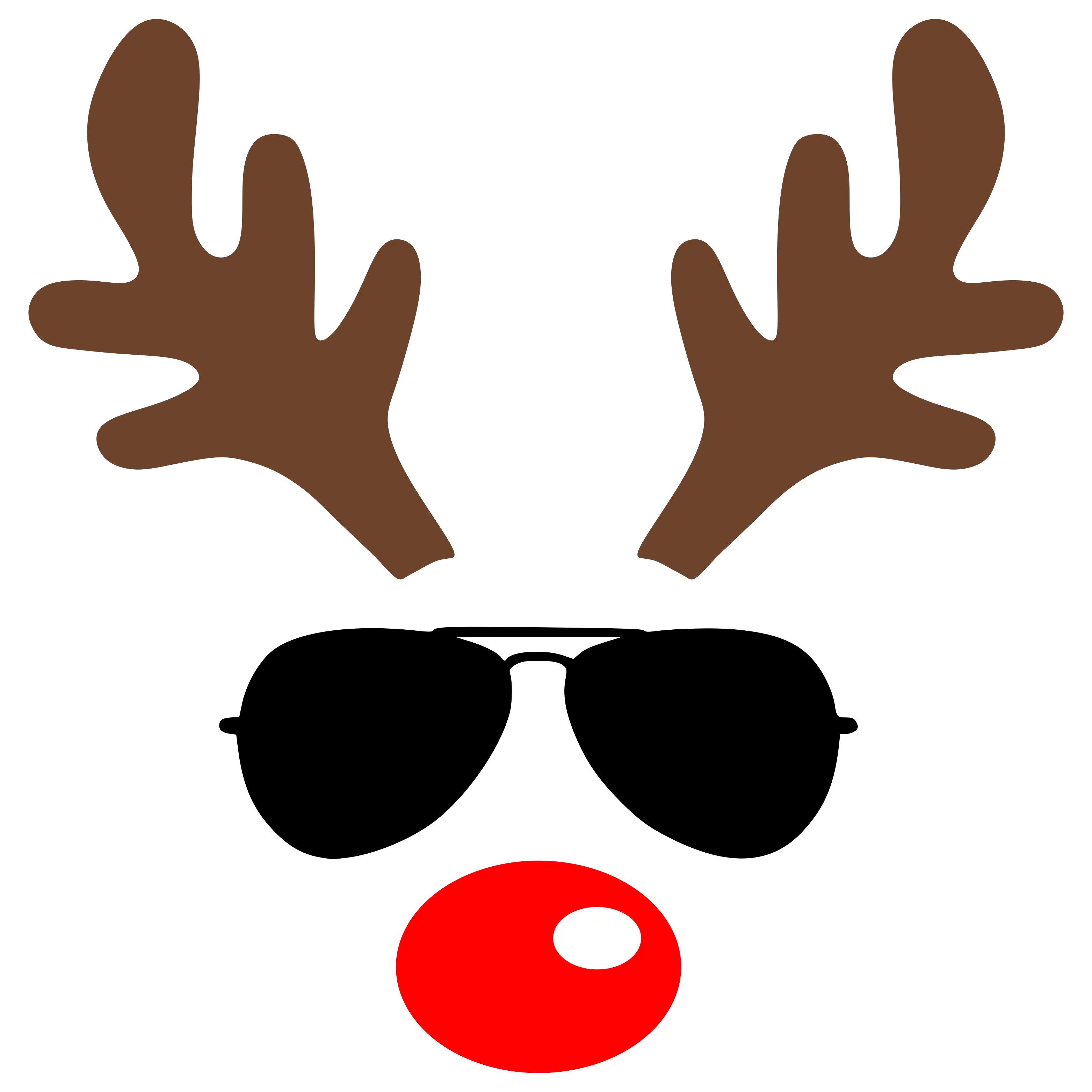 Free Reindeer Sunglasses Svg