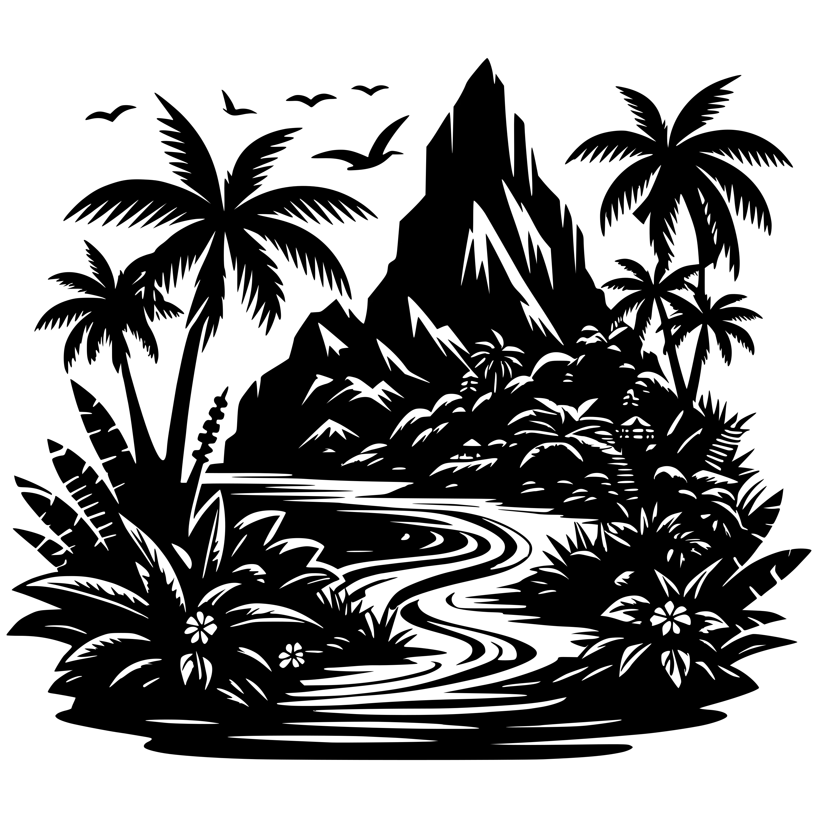 Free Tropical Island Svg