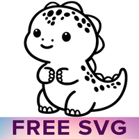 Cute Baby Dinosaur Svg