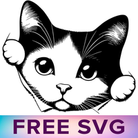 Peeking Cat Svg