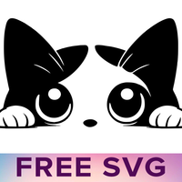 Peeking Cat Svg